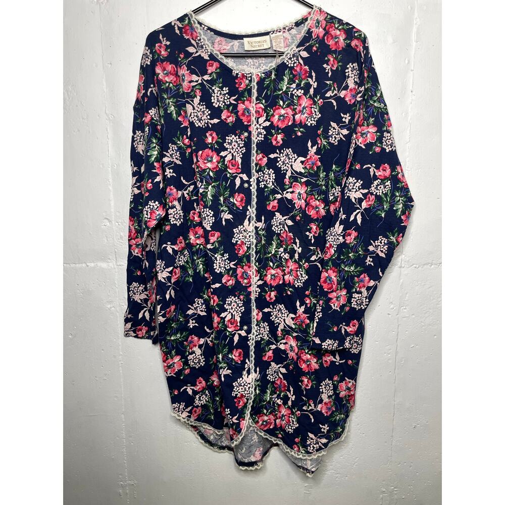 NEW DEADSTOCK GOLD LABEL Victorias Secret Sleep Dress Floral M/L 100% Cotton
